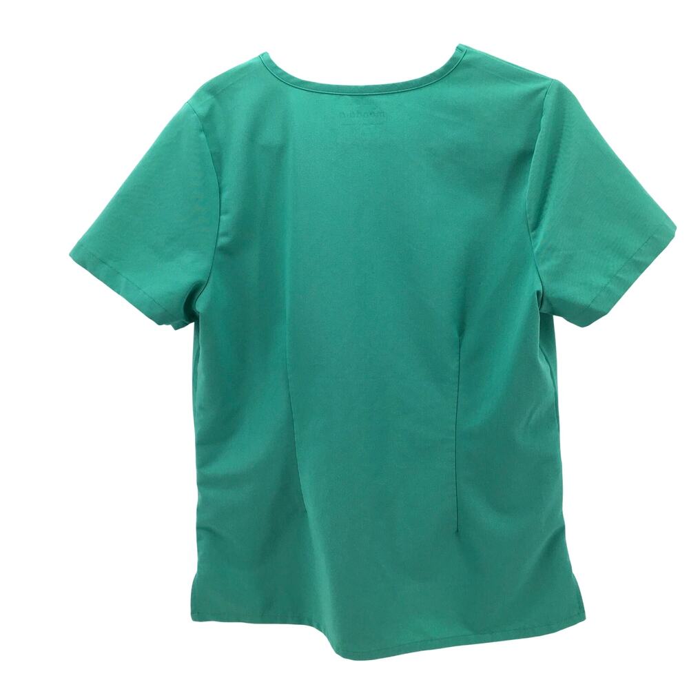 Mandala 6 pocket Scrub Top Medium M Green V Neck Nursing Healthcare Surgical - Picture 3 of 6